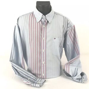 Tommy Hilfiger Long Sleeve Red White Blue Striped